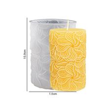 Cilindrinės aromaterapinės žvakės, silikoninės formos, pagamintos „pasidaryk pats“, „Butterfly Rose Wave“ gipso dekoravimas, išplėtotas kvapas, klijų formelės white