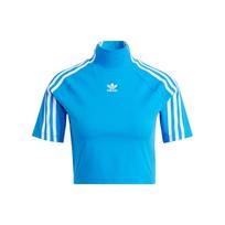 Adidas Originals Trefoil Spice Girls Serija Siuvinėtas Prigludęs Trumpas Aukšto Kaklo Trumpomis Rankovėmis T-shirt Moteriški Viršutiniai Drabužiai Mėlynas IV9321 XS
