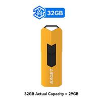 USB 3.2 atmintukas Ištraukiamas USB atmintukas 64G/128GB USB atmintukas Itin didelės spartos USB 3.2 atmintinė 32G geltona