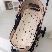 Raukšlėtas Doudou Fleece Kūdikio Vežimėlio Čiužinukas: Storas, šiltas, skalbiamas mašinoje medvilnės audinys rudeniui ir žiemai 35*75 cm
