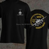 F-16 Viper Fighting Falcon su AESA radaru iš Lockheed Martin Electronic Warfare Vyriški medvilniniai marškinėliai Harajuku Gatvės apranga S