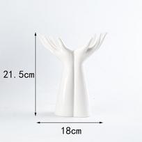 Nordic White Ceramic Human Body Vase - Creative Living Room Desk Ornament for Flower Arrangement Small balta