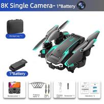 Naujas 8K mini dronas GPS dronas profesionalus HD fotoaparatas, oro fotografavimas kliūčių išvengimo dronu sulankstomas keturių rotorių malūnsparnis RC atstumas 5000m Single Camera-1*Battery