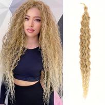 Trendy  Ocean Wave nėrimo plaukų priauginimas moterims - 22  Soft Ombre Water Wave, sintetiniai garbanoti pinti plaukai