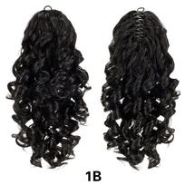 LISI HAIR Sintetinis plaukų priauginimas uodegai su segtuku „Vandens banga“ Didelės bangos Garbanotas Segamas plaukų priauginimas Minkštas plaukų gabalas moterims 40cm
