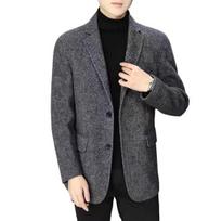 Vyriškas kostiumo švarkas Atverčiama apykaklė Ilgais rankogaliais Dvi sagos Verslo švarkas Slim Fit 2XL pilka