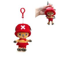 One Piece Originalus Pliušinis Pakabukas Lėlė Lufis Žaislas Tonis Anime Raktų pakabukas Minkštas Kimštas Kuprinės Papuošalas Žaislas 12cm raudona