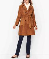 Lambskin Handmade Long Party Stylish Women Brown Trench Coat Suede Leather Genuine S ruda