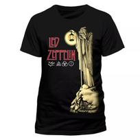 100% cotton TOPS UNISEX TEES MENS WOMENS Led Zeppelin T Shirt Hermit Officially Licensed Mens Black Tee Classic Rock New L juoda