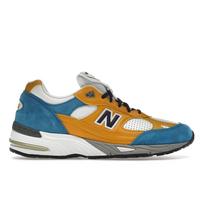 Sneakersnstuff x New Balance 991 Pagaminta Anglijoje Mėlyni Geltoni Vyriški Kedai Oranžiniai Balti Pilki M991EF 41.5
