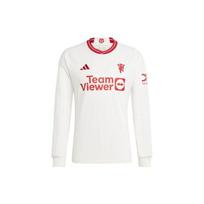 Adidas Manchester United 23/24 ilgomis rankovėmis trečias marškinėlis su raidžių spaudiniu Vyriškas marškinėlis Baltas IP1745 XS
