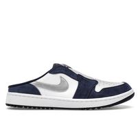 Air Jordan 1 Mule Golf Vidurnakčio Mėlyna Vyriški Sportbačiai Mėlyni Balti Metalinio Sidabro FJ1214-102 42.5
