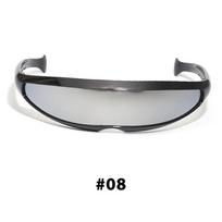 Nauji futuristiniai siauri Cyclops akiniai nuo saulės Lazeriniai akiniai UV400 Asmeniški veidrodiniai lęšiai Kostiuminiai akiniai Vyrams As shown in the figu