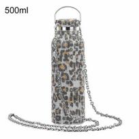 350ml/500ml/750ml Termosinis butelis su kristalais, nerūdijančio plieno, vaikams, kelionėms 500ML