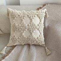 Dekoratyvinių pagalvėlių rinkinys Pagalvėlė Etninis kutas Sofa Lova Pagalvėlė prie lovos Biuro juosmens pagalvė 43*43CM