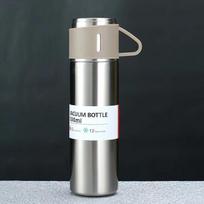 500 ml nerūdijančio plieno termoso dovanų rinkinys: 1 puodelis ir 3 dangteliai – pritaikomas logotipas vyriškai verslo arbatai 500ml
