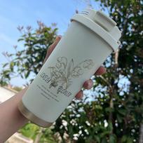 Stilingas 316 nerūdijančio plieno kavos termosas su šiaudeliu – Individualizuojama logotipo dovana 500ml