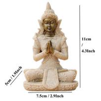 Pietryčių Azijos Budos statulos ornamentai Mini Zen namų svetainės įėjimo dekoracijos Dervos amatininkų dekoracijos style 1