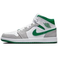 Air Jordan 1 Mid SE Pilki Pušies Žali Vyriški Sportbačiai Balti Šviesiai Dūminiai Pilki DC7294-103 40