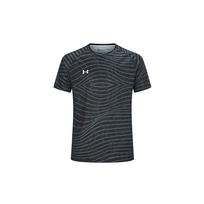 Under Armour Dryžuoti kvėpuojantys marginti apvalios apykaklės trumparankoviai raglaniniai marškinėliai Unisex viršutinė dalis Juoda 24500510-001 2XL gray