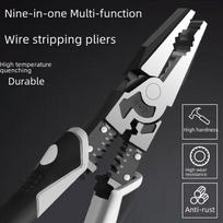 9 colių vokiški daugiafunkciniai vielos pjaustytuvai: Pramoninės klasės, darbą taupančios elektriko replės su smailia nosele ir nužievinimo funkcijomis 6-inch Pliers