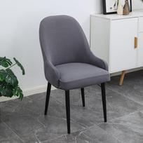 Elastic Jacquard Curved Pineapple Chair Cover with Armrests - Universal, Dustproof, Four Seasons Use Universal Size gray