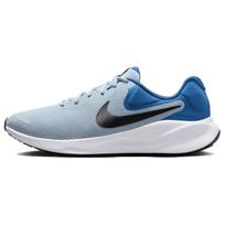 Nike Revolution 7 Šviesiai šarvuotos mėlynos vyriški sportbačiai Žvaigždės mėlyni Žali-Smūgio juodi FB2207-402 44 gray