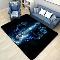 Fashion Electric Drums Piano Shock-absorbing Carpet Music Rock Punk Jazz Floor Mats Bedroom Simple Foot Mats Living Room Rugs 60cm x 90cm