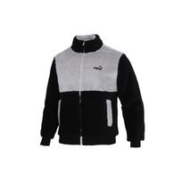 Puma Colorblock Lambswool Warm Sports Jacket With Stand Collar And Logo Men Jackets Black 848954-01 XS