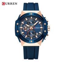 CURREN Neutral Silicone Strap Business Watch Quartz Watch Waterproof Round Genuine