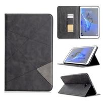 Dėklas Samsung Galaxy Tab A 10,1 colio planšetiniam kompiuteriui (2016 m. leidimas)(SM-T580/T585) Verslo Premium PU Odos Folio Dėklas su Keliais Žiūrėjimo Kampais Kortelių Kišenė SM-T580/T585 juoda