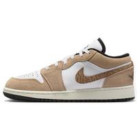 Air Jordan 1 Low SE GS Ruda Dramblio Odos Imitacijos Vaikų Kedai Kanapių Metalo-Aukso Balta DZ5368-201 37.5