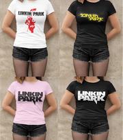Linkin Park Marškinėliai Chester Emily Roko Grupė Koncertas Bio Moteriški Pritempti 3XL