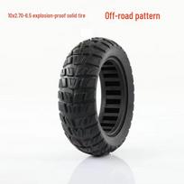 10x2.70-6.5 Kietas 10 colių Sprogimui atsparus Off-Road Elektrinio paspirtuko padanga, Nereikia pripūsti, Tuščiaviduris ir Atsparus dilimui 200*50 Solid Tire