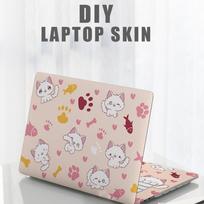 Pasidaryk pats 15 colių nešiojamojo kompiuterio lipdukai, odelės, mielas katukas, A+C pusės, nešiojamojo kompiuterio dangtelio odelė, skirta Macbook / HP / Dell / Lenovo / Acer / ASUS