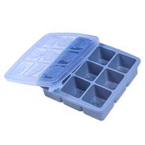 1PC Silicone Baby Food Storage Box and Ice Grid Mold, Can Stack Frozen Trays žalia