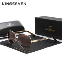 KINGSEVEN Naujos tendencijos Kokybės titano lydinio vyriški akiniai nuo saulės Polarizuoti akiniai nuo saulės Moteriški Pilot Mirror Akiniai Oculos de sol M