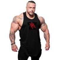 „Muscleguys“ vasariniai vyriški medvilniniai priežastiniai marškinėliai Kultūrizmas be rankovių marškinėliai Raumenis lavinantys liemenės Sporto salė Drabužiai Fitnesas Sportinis vienvietis M juoda