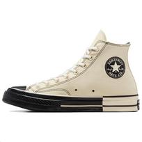 Converse Chuck 70 aukšti natūralios dramblio kaulo ir juodos spalvos unisex sportbačiai, kreminiai A08188C 35