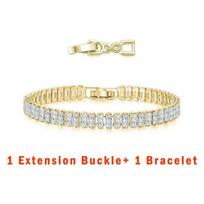 Prabangi deimantinė teniso apyrankė moterims auksinė apyrankė korėjietiško stiliaus krištolinė rankinė grandinėlė madingi papuošalai cirkonio oksido priedai H167