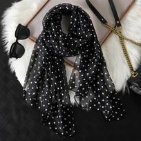 Madingi taškeliais marginti šifono hidžabo skara, moteriška „Pareo Lady Bandanas“ paplūdimio rankšluosčiai vasariniai musulmonų šydo įvyniokliai, moteriški „Foulard“ gray