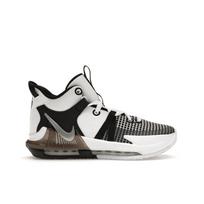 Nike LeBron Witness 7 GS Balti Juodi Vaikų Sportbačiai Metaliniai Sidabriniai DQ8650-100 38.5