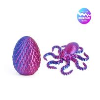 3D spausdinta aštuonkojo su kiaušinėliais figūrėlė su lanksčiais sąnariais namų aksesuarams Dekoracija Paslaptinga Realistiška aštuonkojo figūrėlė Žaislas