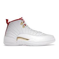 Air Jordan 12 Retro FIBA Vyriški Sportbačiai Balti Universitetinė Raudona-Metališka Auksinė 130690-107 40.5
