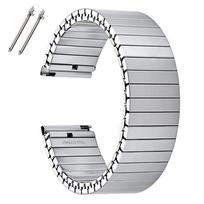 18mm 20mm 22mm Tempimo praplatinimo nerūdijančio plieno laikrodžio apyrankės dirželis metalinis elastinis diržo aksesuarai vyrams moterims matinės apyrankės S-18mm sidabras