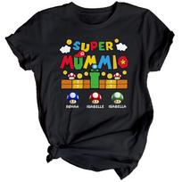 Super Mummio Personalizuotas moteriškas marškinėlis mamai Motinos dienos proga Juokinga Mama Mama Dovana #MD M