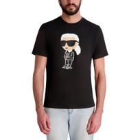 Karl Lagerfeld Paris vyriški trumparankoviai apvalios apykaklės marškinėliai su grafiniu dizainu(3) S įvairiaspalvis