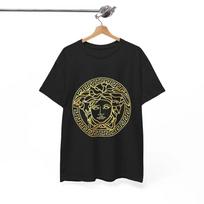 MEDUSA LOGO JUOKINGAS LOGO Vyriški Juodi marškinėliai Medvilniniai T-shirt Dovana gerbėjams Visų dydžių Unisex T-shirt XXXXL