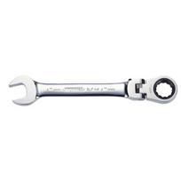 Kombinuotas terkšlinis raktas lanksčia galvute GEAR+ 8mm, KS Tools
