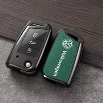 VOLKSWAGEN cinko lydinio+odos automobilio nuotolinio valdymo pultelio dėklas apsauginis korpusas VW Volkswagen Polo Golf 7 MK7 Tiguan MK2 aksesuarams